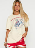 Women's Born To Live Wild Graphic Top White
