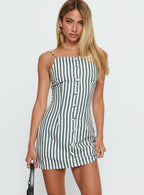 Women's Stevey High Neck Playsuit Stripe — Jumpsuit or Romper