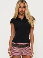 Women's Prodigy Collared Polo Top Black