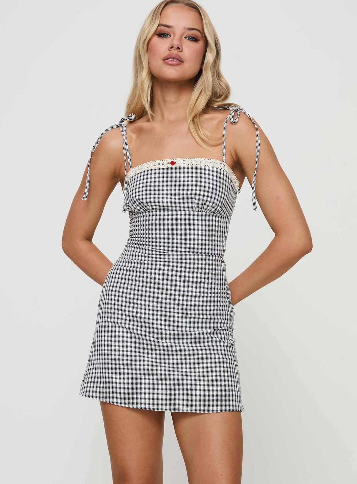 Women's Burkes Mini Dress Black Check — Dress