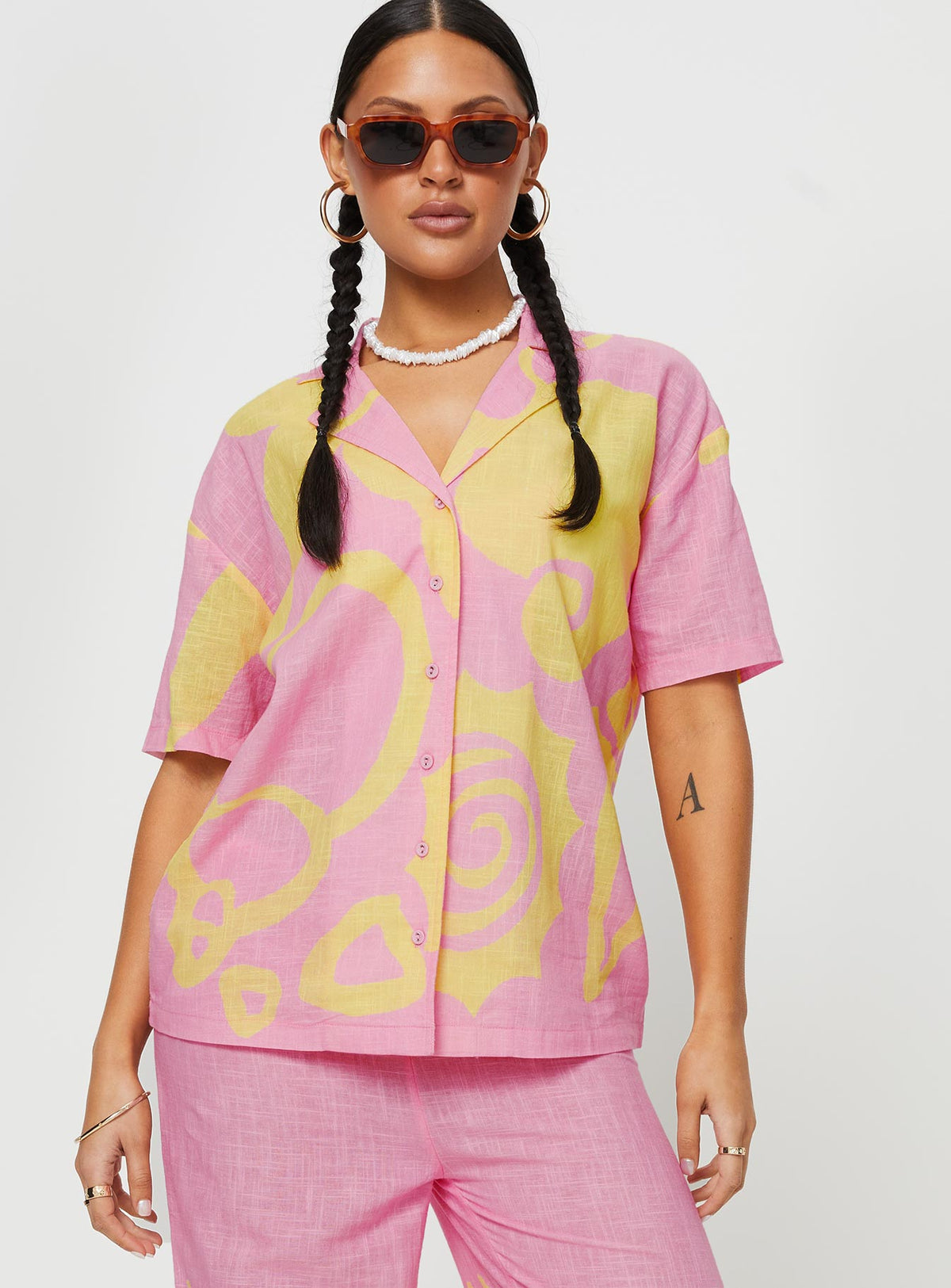 Women's Sollene Top Pink / Yellow