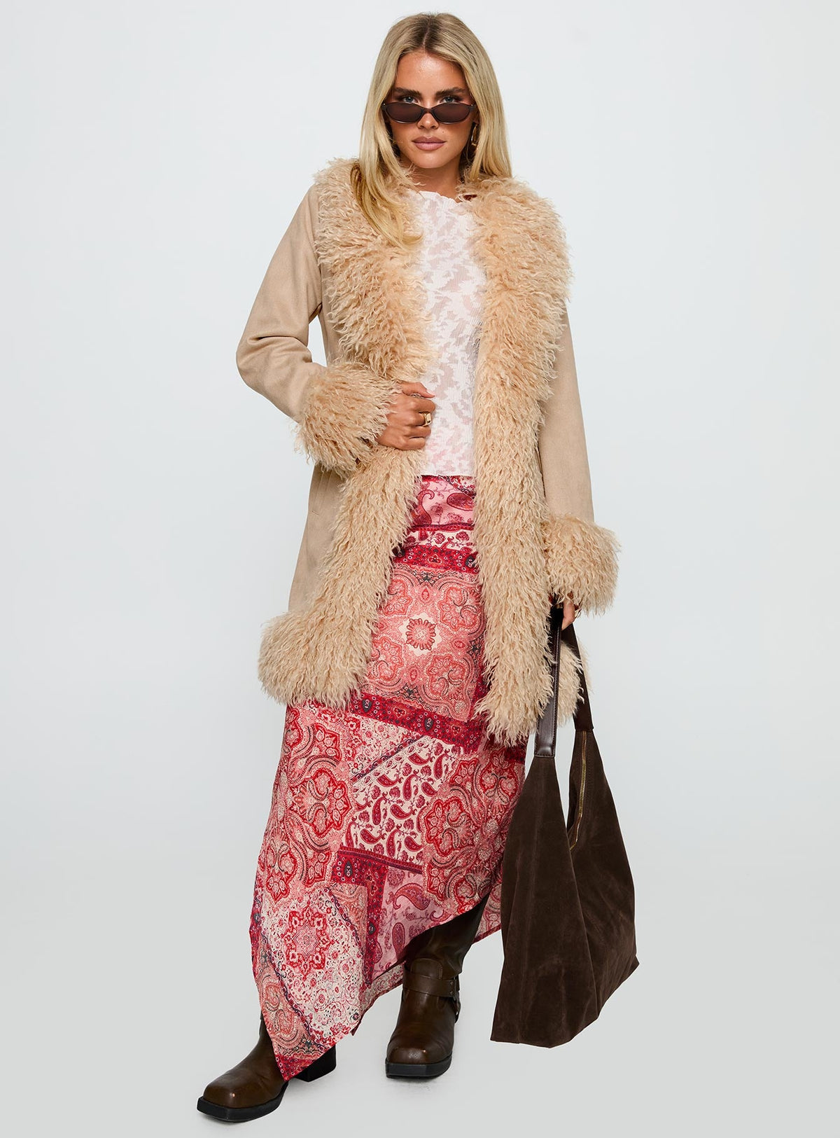 Women's Josefina Faux Fur Detail Jacket Beige