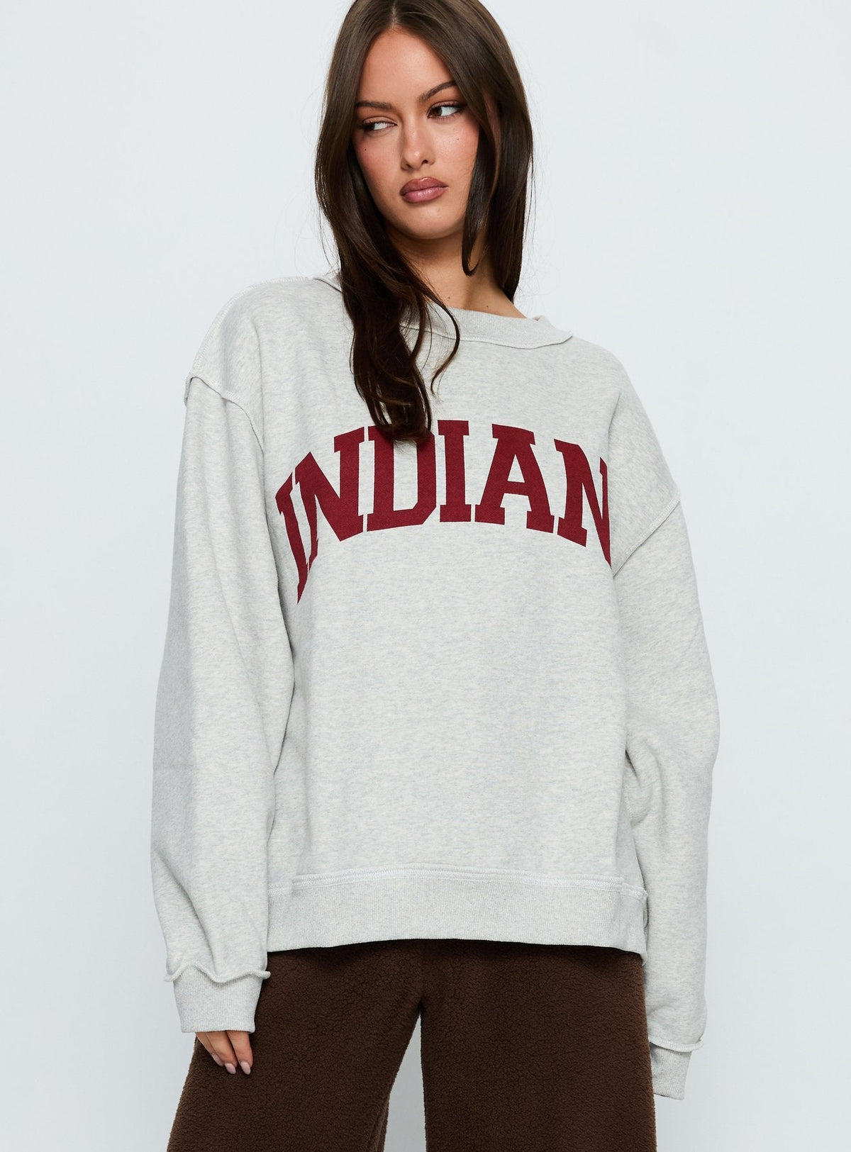 Women's When In Indiana Jumper Grey — Sweater