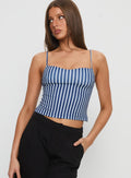 Women's Evanda Top Blue Stripe