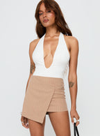 Women's Strangers Mini Skirt Beige