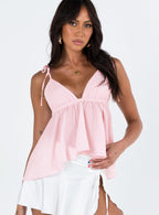 Women's Hearts Flutter Top Pink