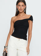 Women's Keandra One Shoulder Top Black