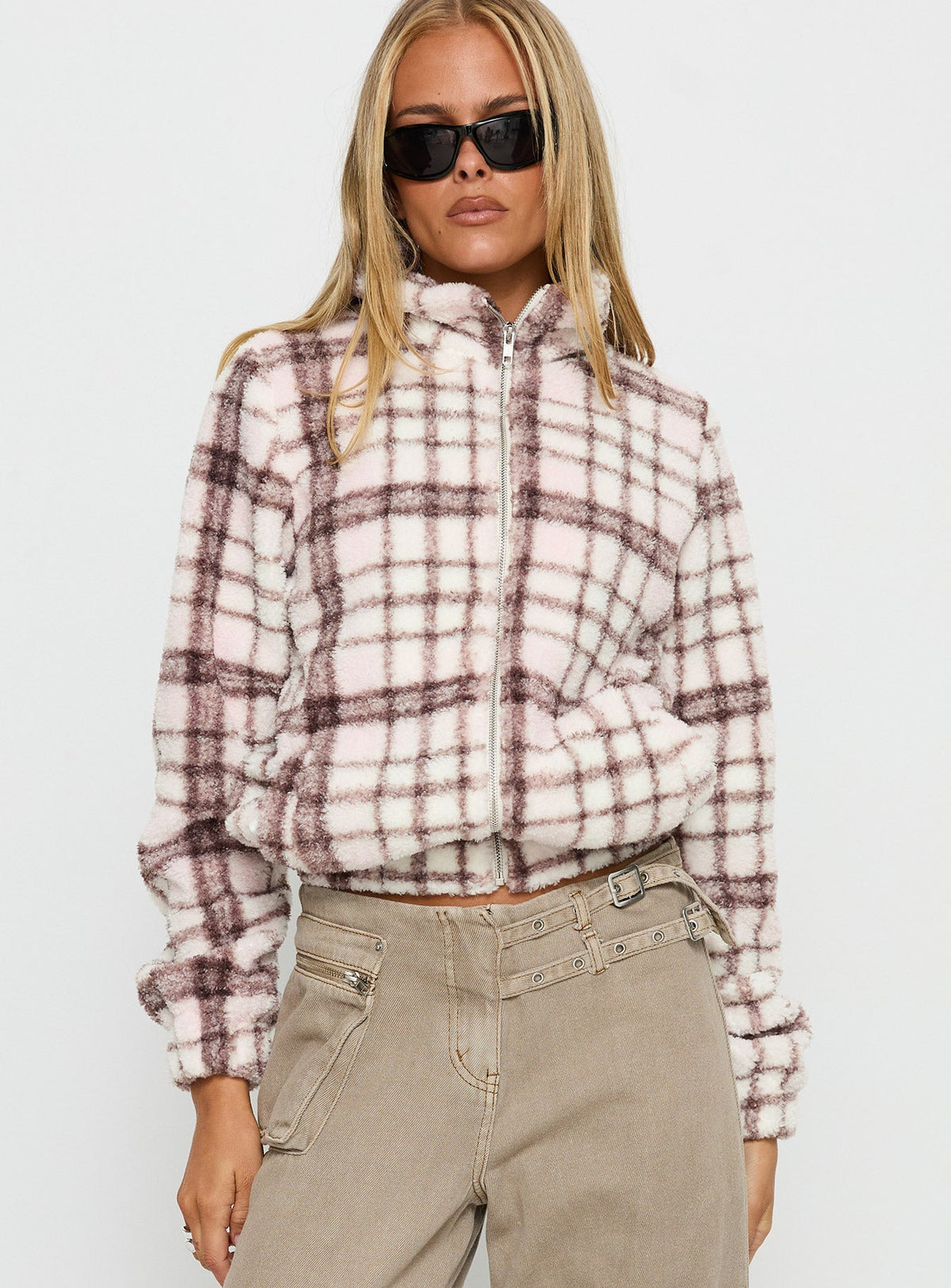 Women's Vannessa Collared Jacket Pink Check