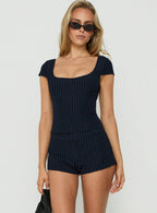 Women's Kosetta Tailored Micro Short Pinstripe