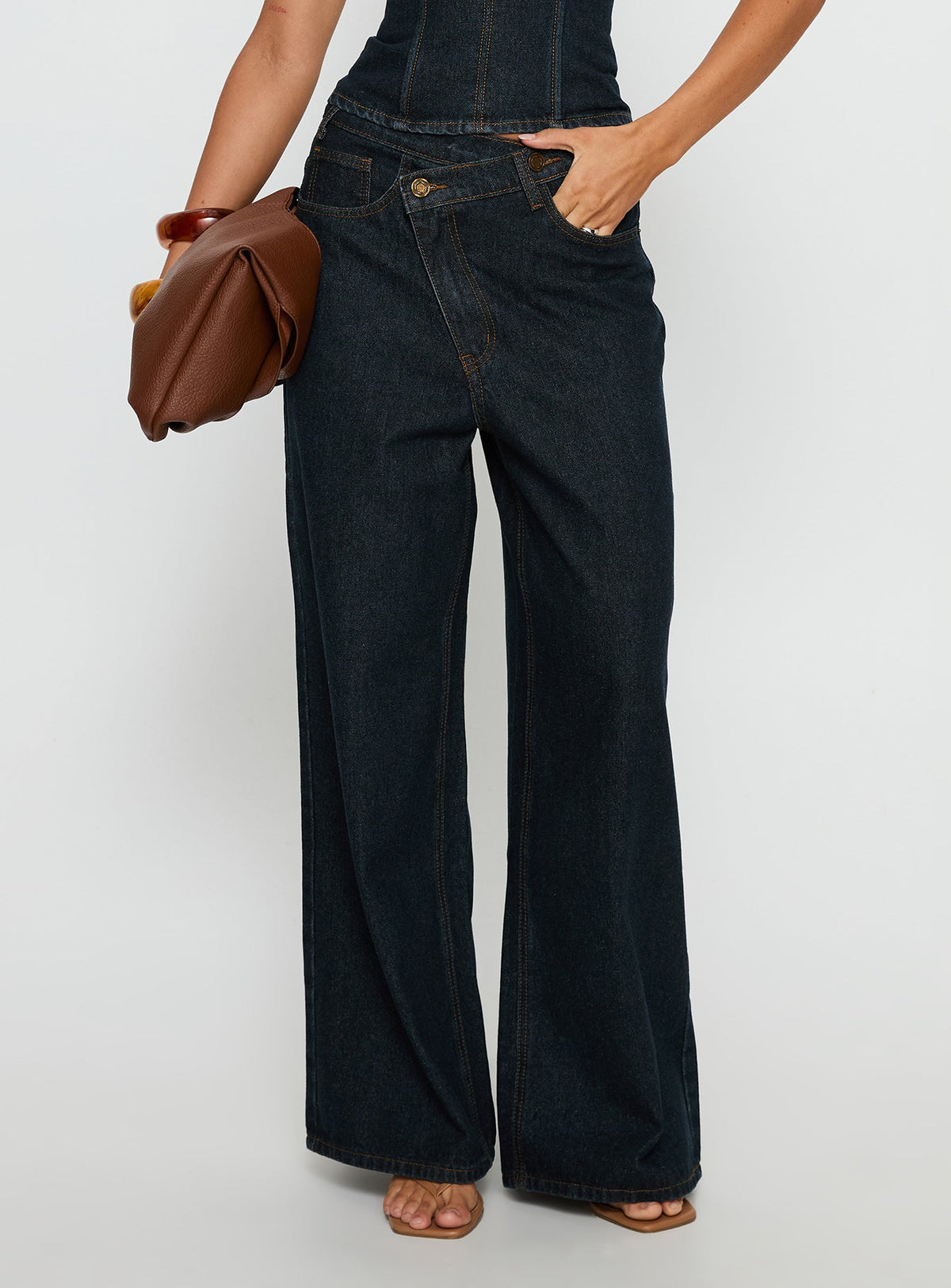 Women's Blue Crush Low Rise Wide Leg Jeans Indigo