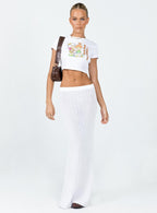 Women's Belle Knit Maxi Skirt White
