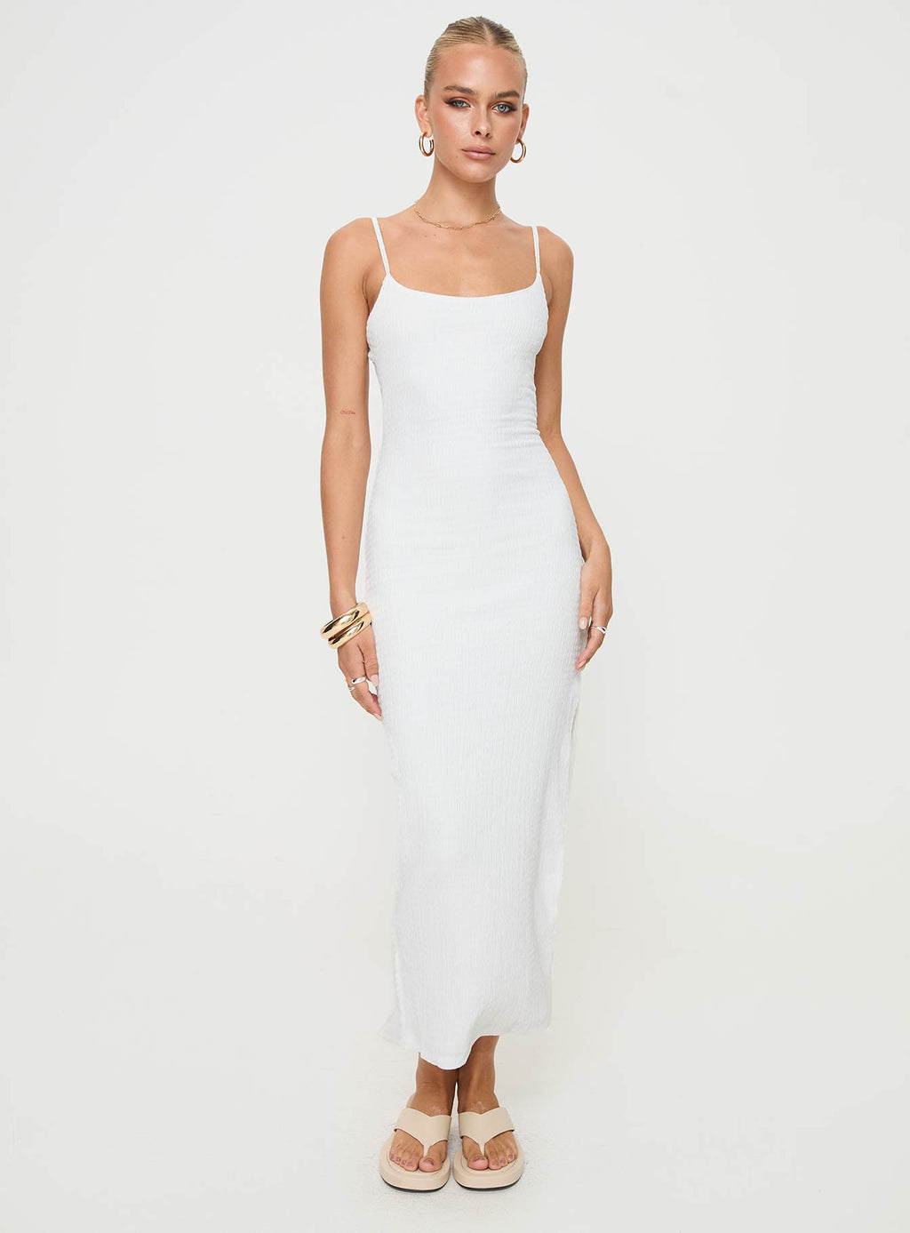 Women's Elestria Maxi Dress White — Dress