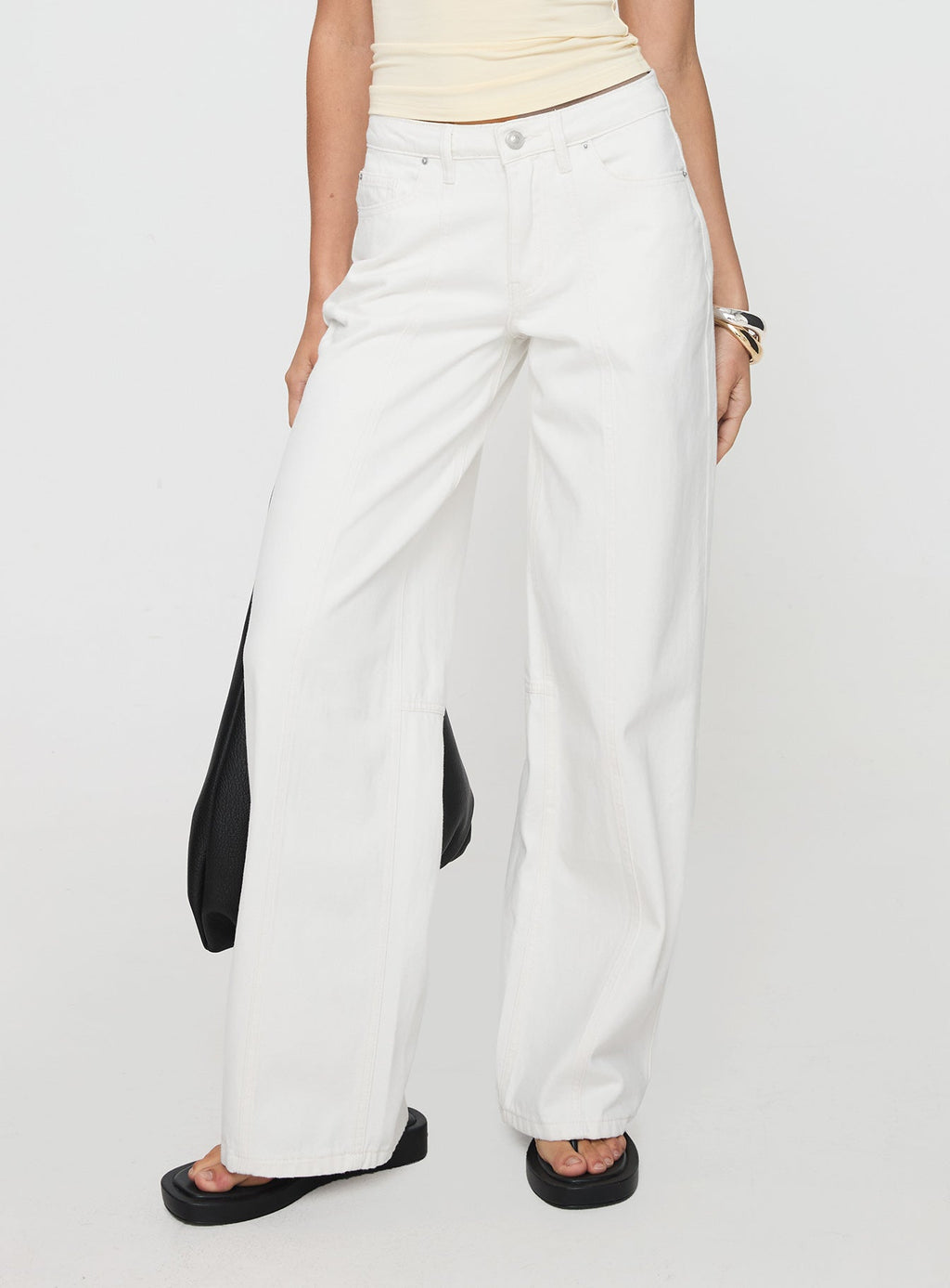Women's Lando Low Rise Straight Leg Jeans White
