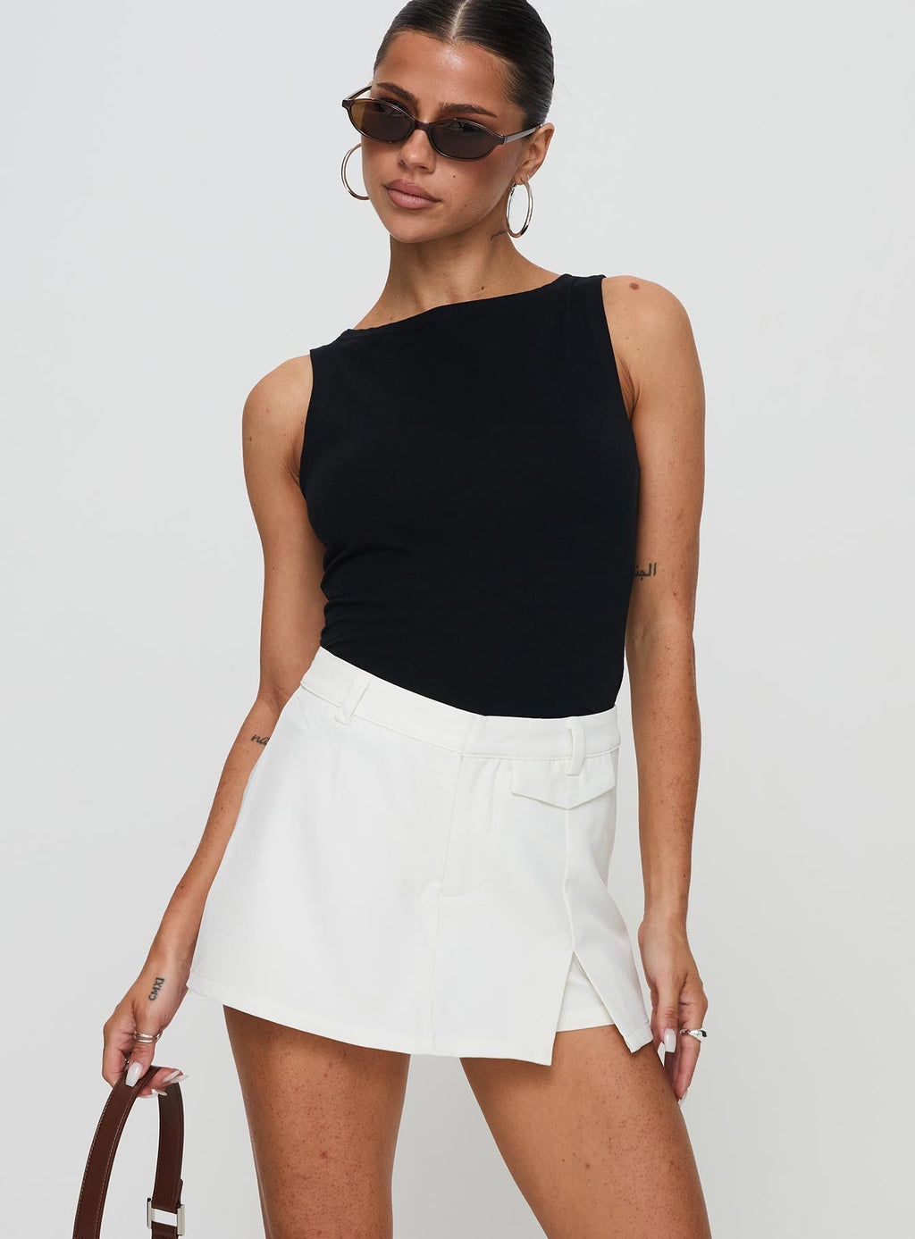 Women's Deuce Split Skort White — Skirt