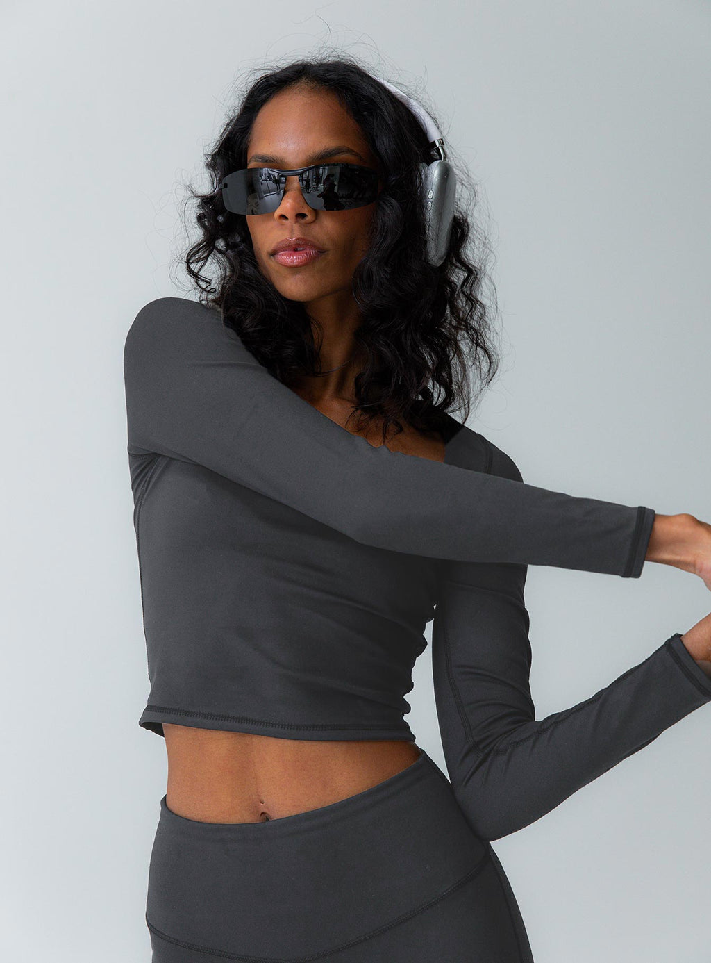 Women's Thriving Activewear Top Grey