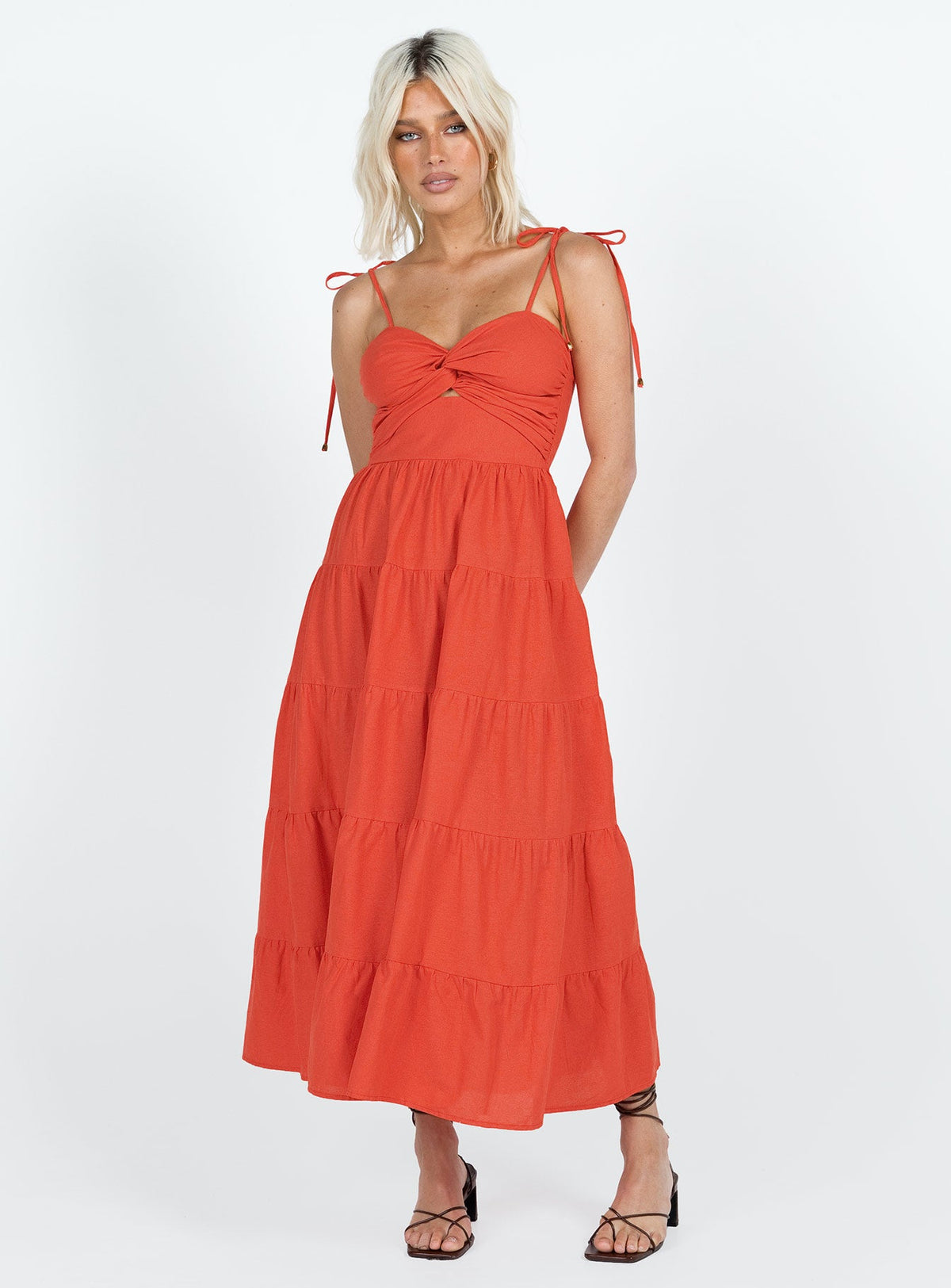 Women's Chavez Midi Dress Red — Dress