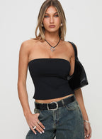 Women's Aurorah Strapless Top Black