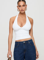 Women's Whimsy Halter Top White