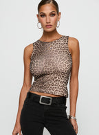 Women's Warm Honey Top Leopard