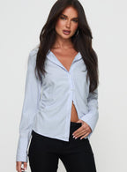 Women's Rush Hour Long Sleeve Top Blue Stripe