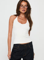 Women's Sentiment V Neck Cami Top White