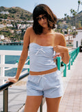 Women's Into The Groove Strapless Top Blue Stripe — Matching Set