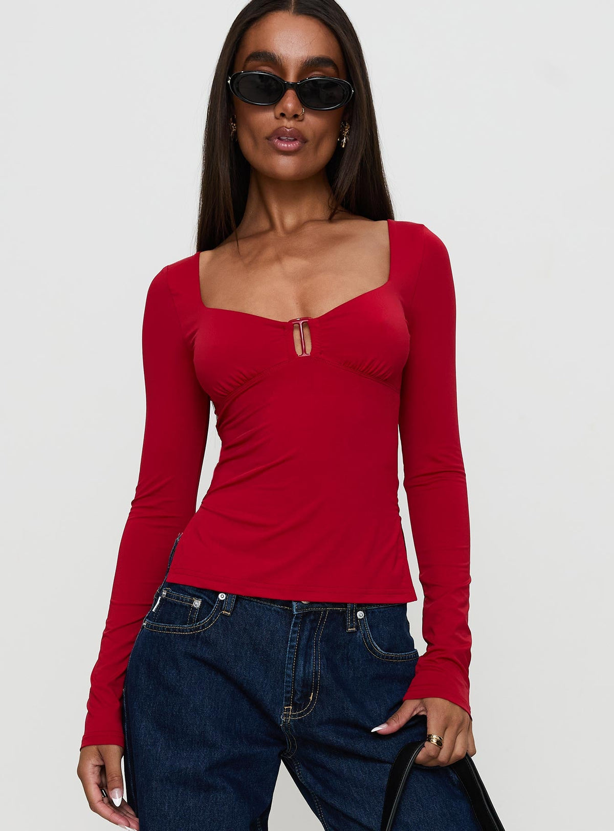 Women's Keane Long Sleeve Top Red