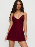 Women's Tanisha Drop Neckline Mini Dress Red — Dress
