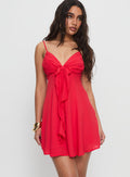 Women's Moon Quartz Mini Dress Red — Dress