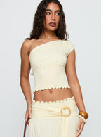 Women's Full Orbit One Shoulder Top Cream