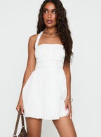 Women's Scarlytte Halter Mini Dress White — Dress