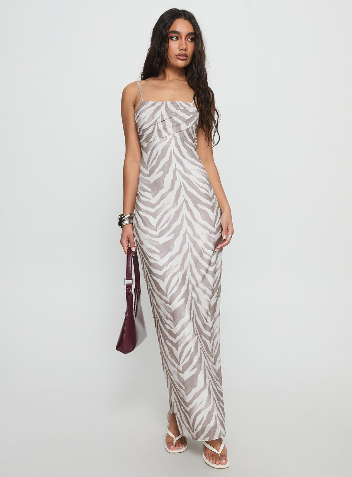 Women's Kierra Mesh Maxi Dress Zebra — Dress