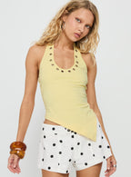 Women's Duelle Stud Asymmetrical Top Yellow