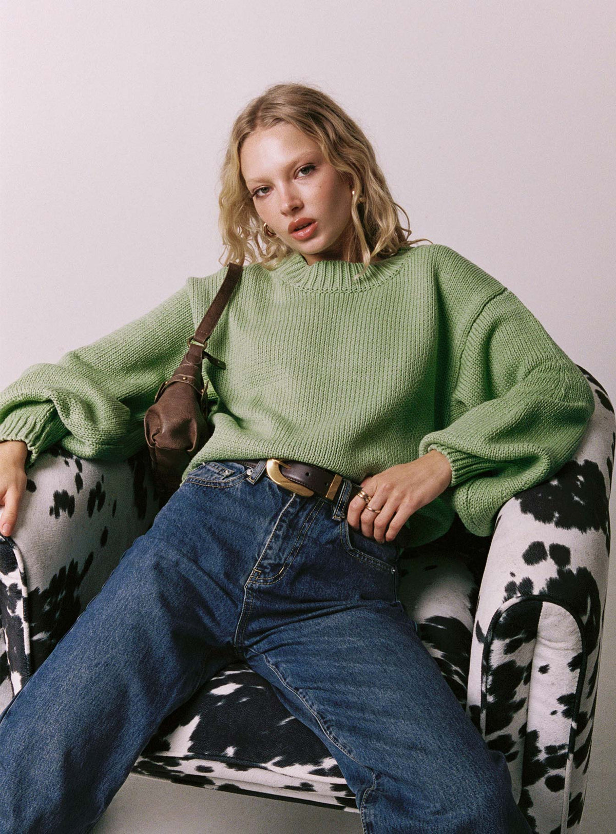 Women's Harmony Balloon Sleeve Knit Sweater Sage