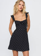Women's Landon Mini Dress Black / Polka Dot — Dress