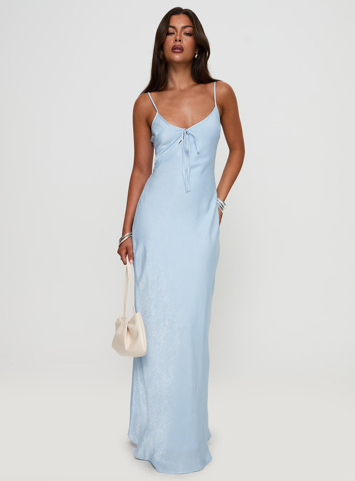 Women's Linger Bias Cut Maxi Dress Blue — Dress