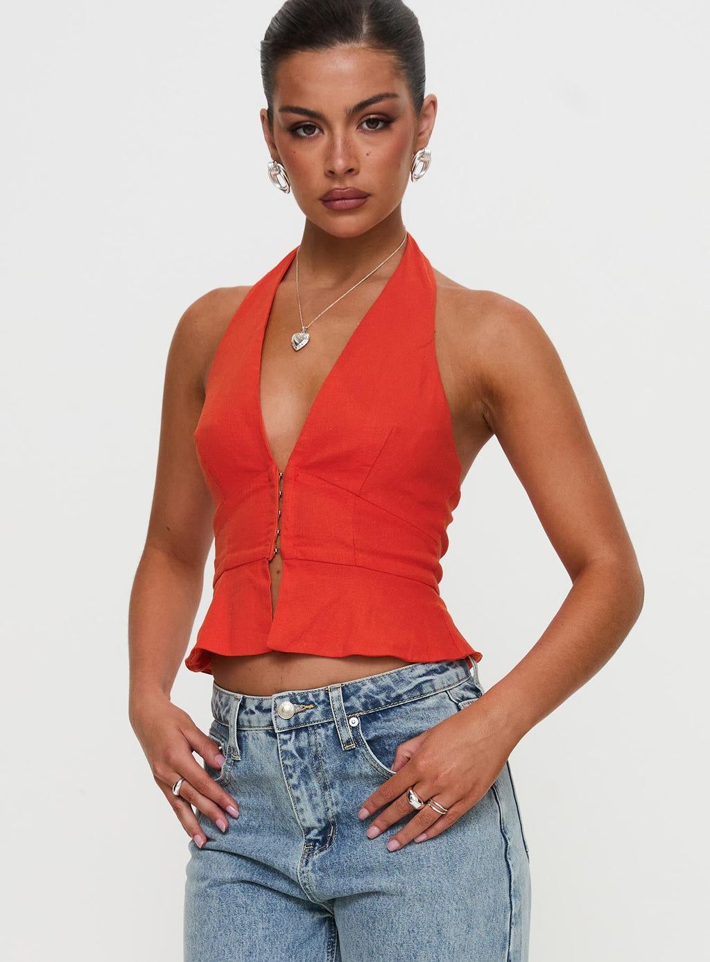 Women's Pleasing Top Red