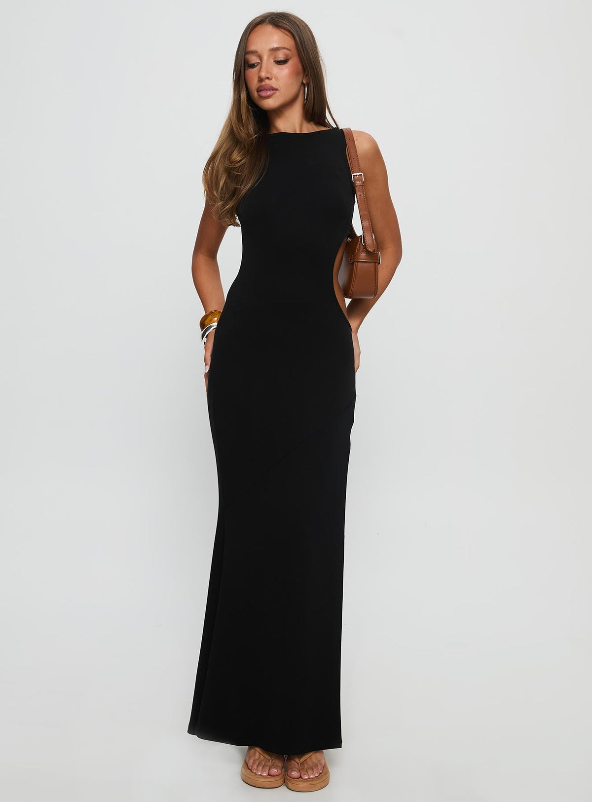 Women's Sorcerer Keyhole Maxi Dress Black — Dress