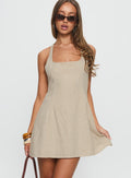 Women's Florelli Halter Mini Dress Oat — Dress