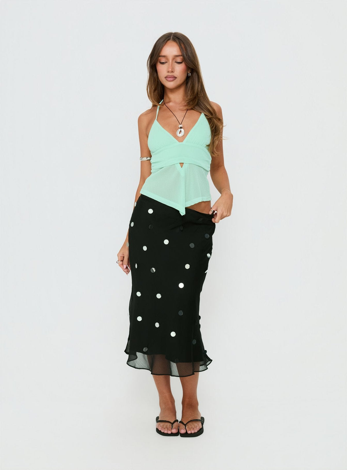 Women's Averee Halter Top Mint Sparkle
