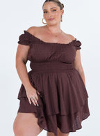 Women's The Love Galore Romper Brown Curve