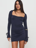 Women's Dalzine Long Sleeve Mini Dress Navy — Dress