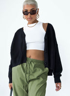 Women's Theo Cardigan Black — Sweater
