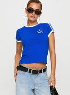 Women's La Galaxy Logo Top Blue