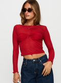 Women's November Long Sleeve Top Red