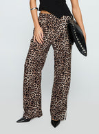 Women's Buzzer Track Pants Leopard