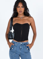 Women's Archer Corset Top Black