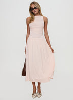Women's Reveur Ruched Maxi Dress Pink — Dress