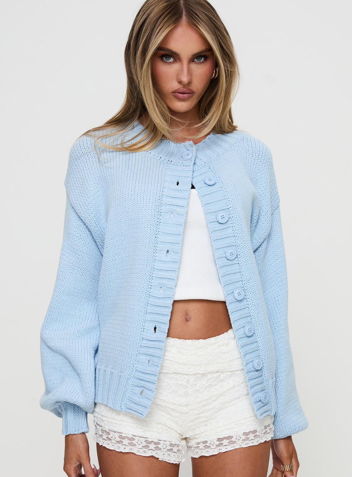 Women's Edern Cardigan Blue — Sweater