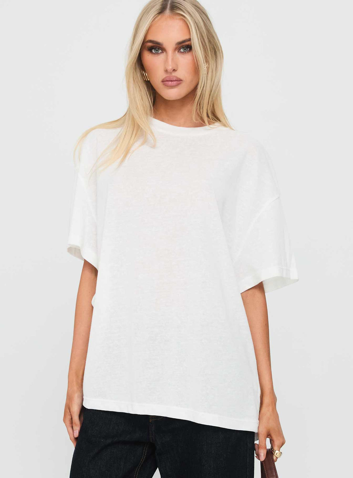 Women's Zaydee Oversized Tee White